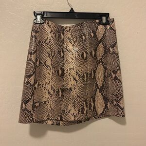Faux Snakeskin Skirt